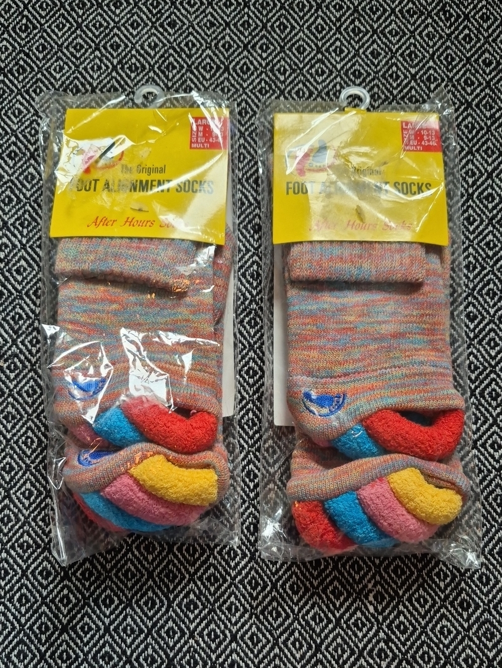 New-The Original Foot Alignment Socks- Size 10-13 Womens, 9-13 Mens- Lot Of 2